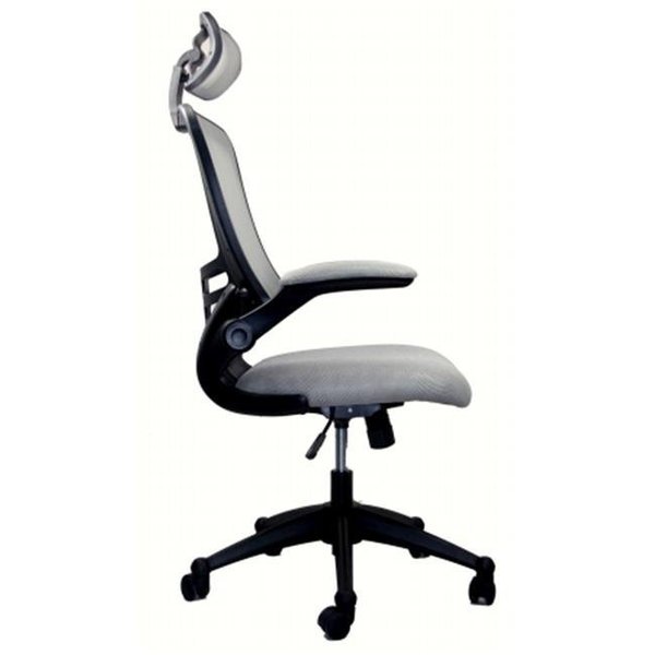 Techni Mobili Techni Mobili RTA-80X5-SG Techni Mobili Executive High Back Chair with Headrest - Silver Grey RTA-80X5-SG